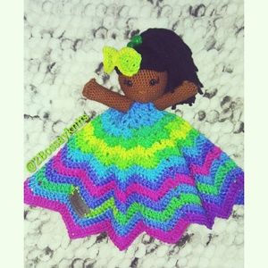 Handmade lovey security blanket doll